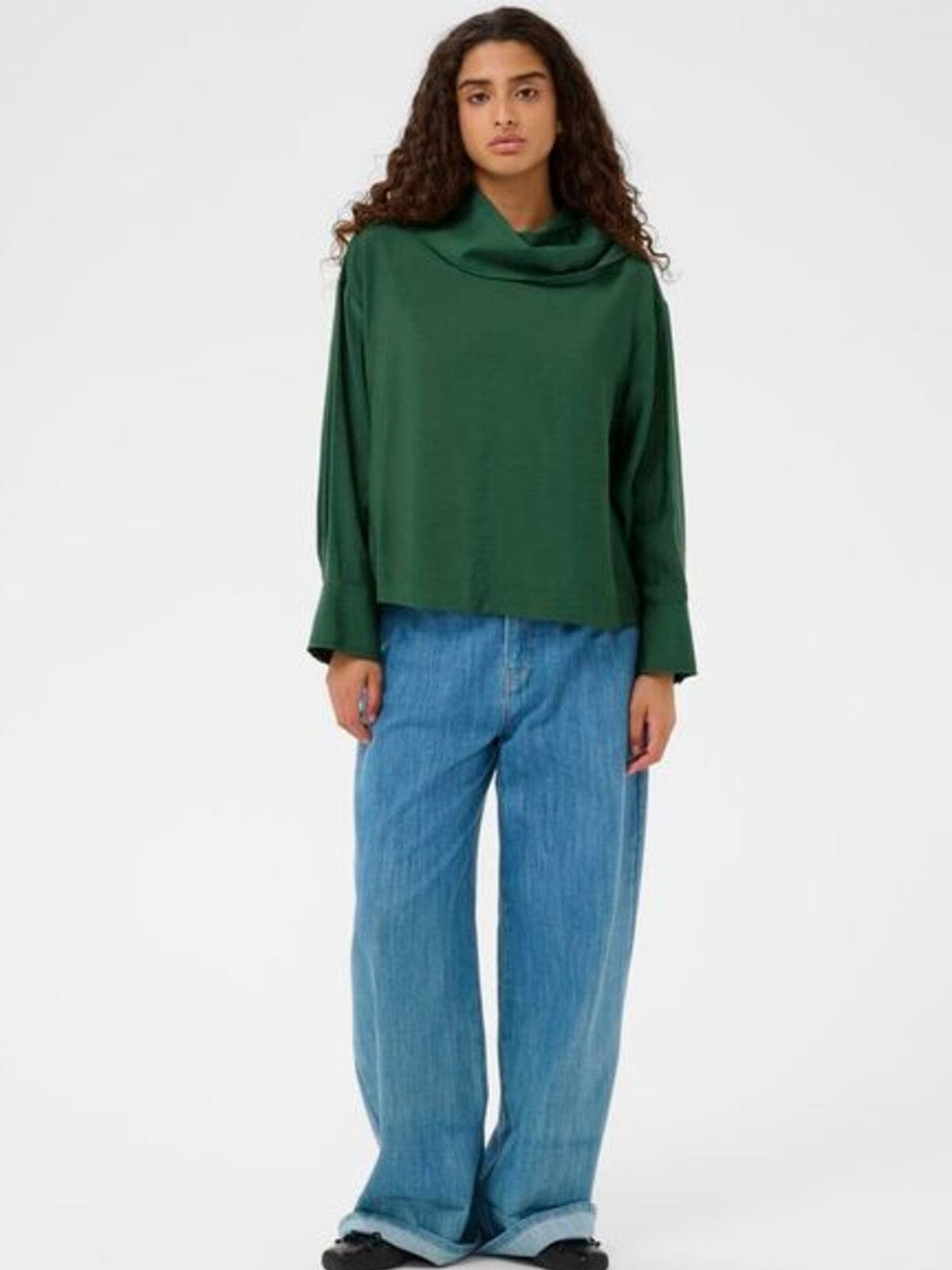 Eneya Printed Funnel Blouse | Soaked Blouse Soaked in Luxury