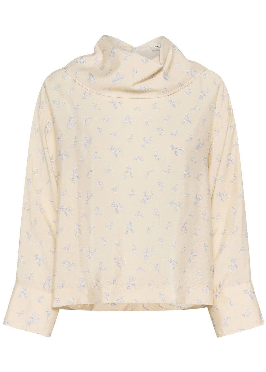 Eneya Printed Funnel Blouse | Soaked Blouse Soaked in Luxury
