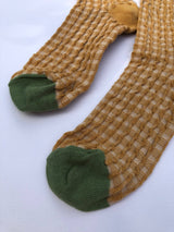 GINGHAM WAFFLE SOCKS - neutral Billy Bamboo