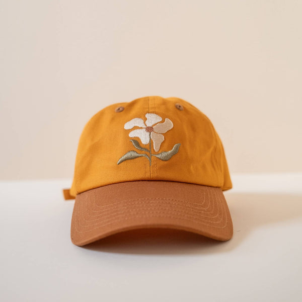 Flower embroidered cap Hat cai & jo