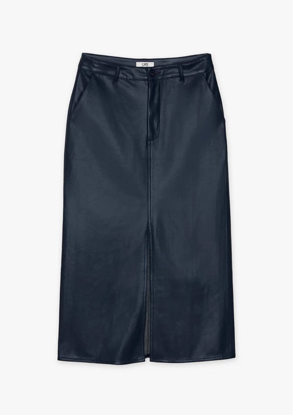 Skippy Navy Faux Leather Skirt | CKS Skirt CKS