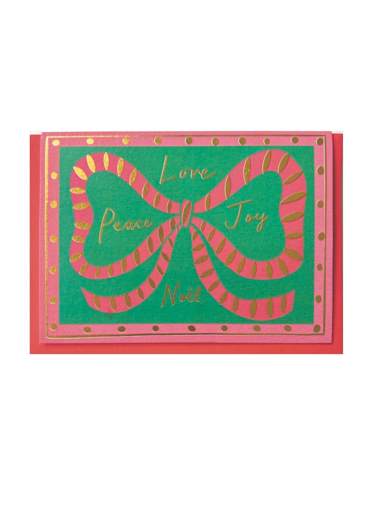 Foiled Regency Bow Christmas Card Kitty Kenda Papergoods