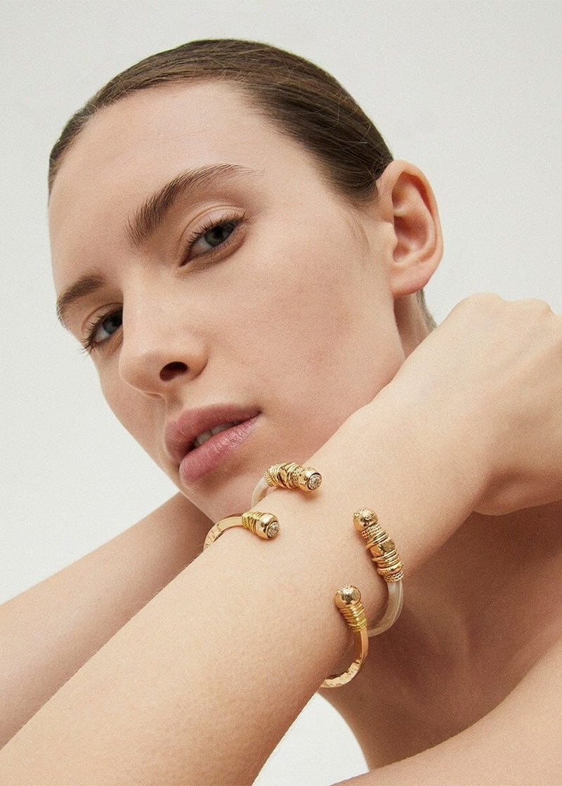 Sari strass bracelet acetate - Ivory | Gas Bijoux Bracelet Gas Bijoux
