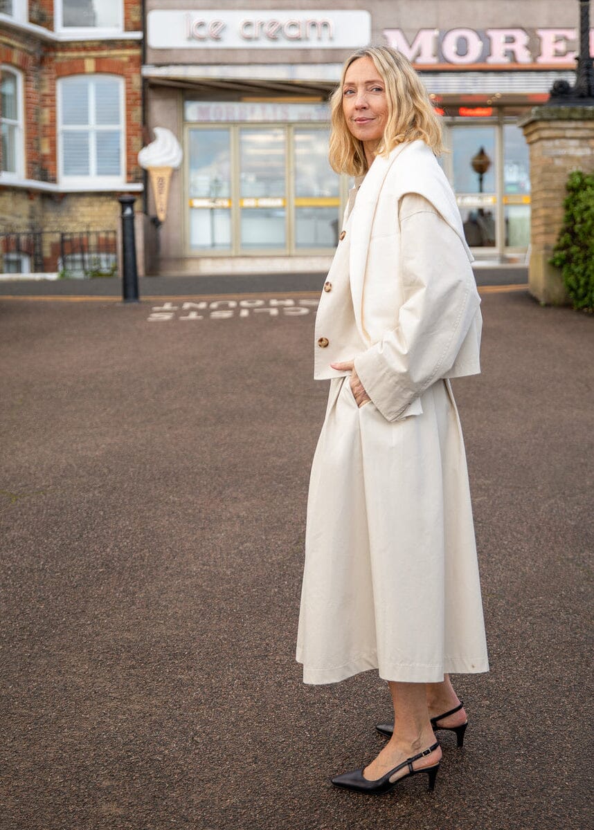 Gloria Cotton Skirt | Chalk Skirt Chalk