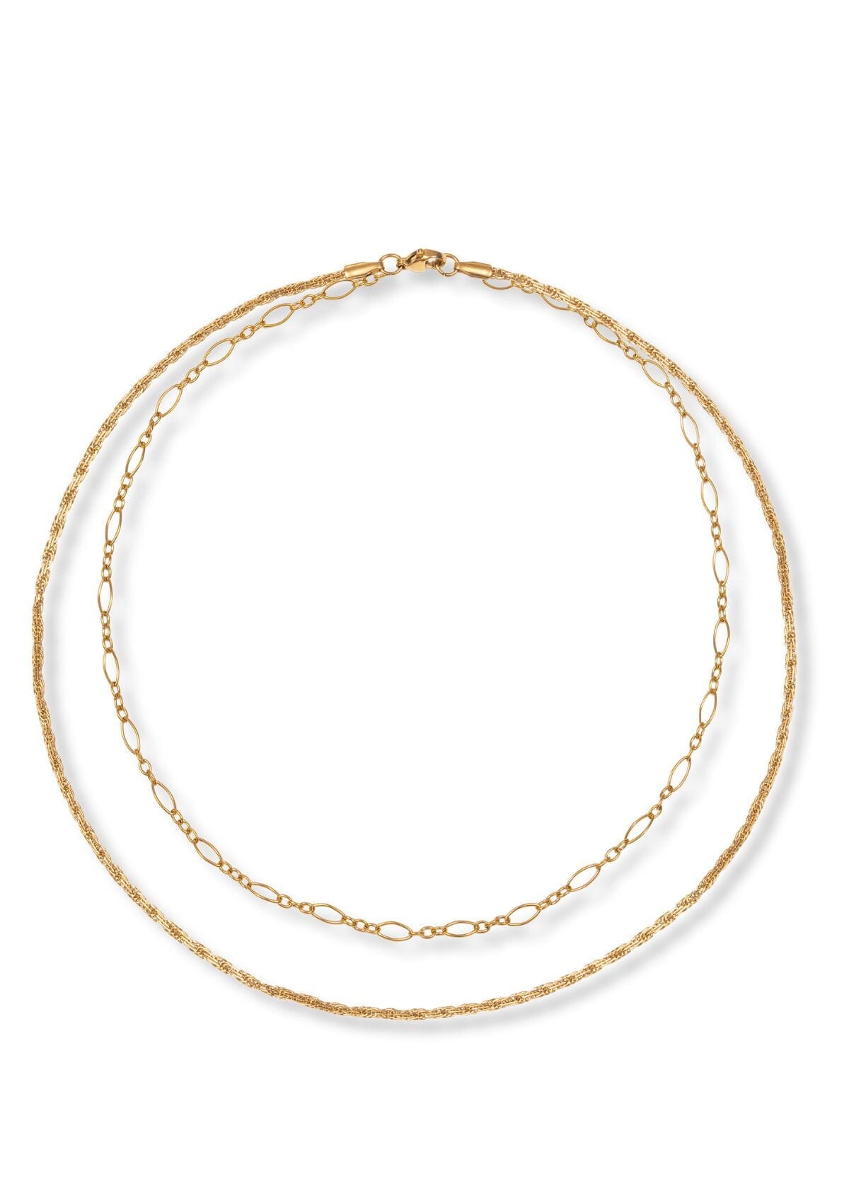 Gold Delicate Layered Chain | A Weathered Penny Necklace A Weathered Penny