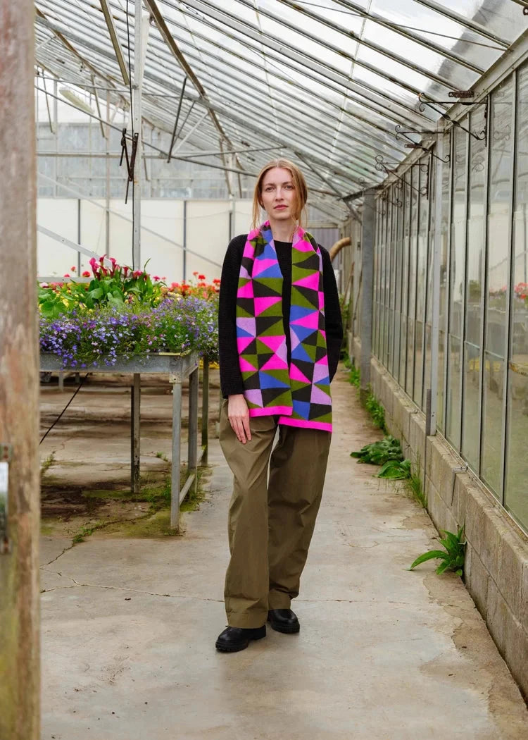 Intarsia Scarf | Hot Tropics | Quinton + Chadwick Scarf Quinton + Chadwick