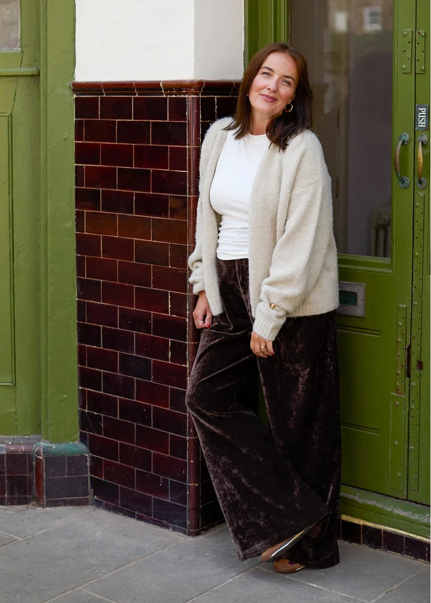 Jasmine Trouser | Chocolate | Chalk Trousers Chalk