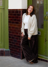 Jasmine Trouser | Chocolate | Chalk Trousers Chalk