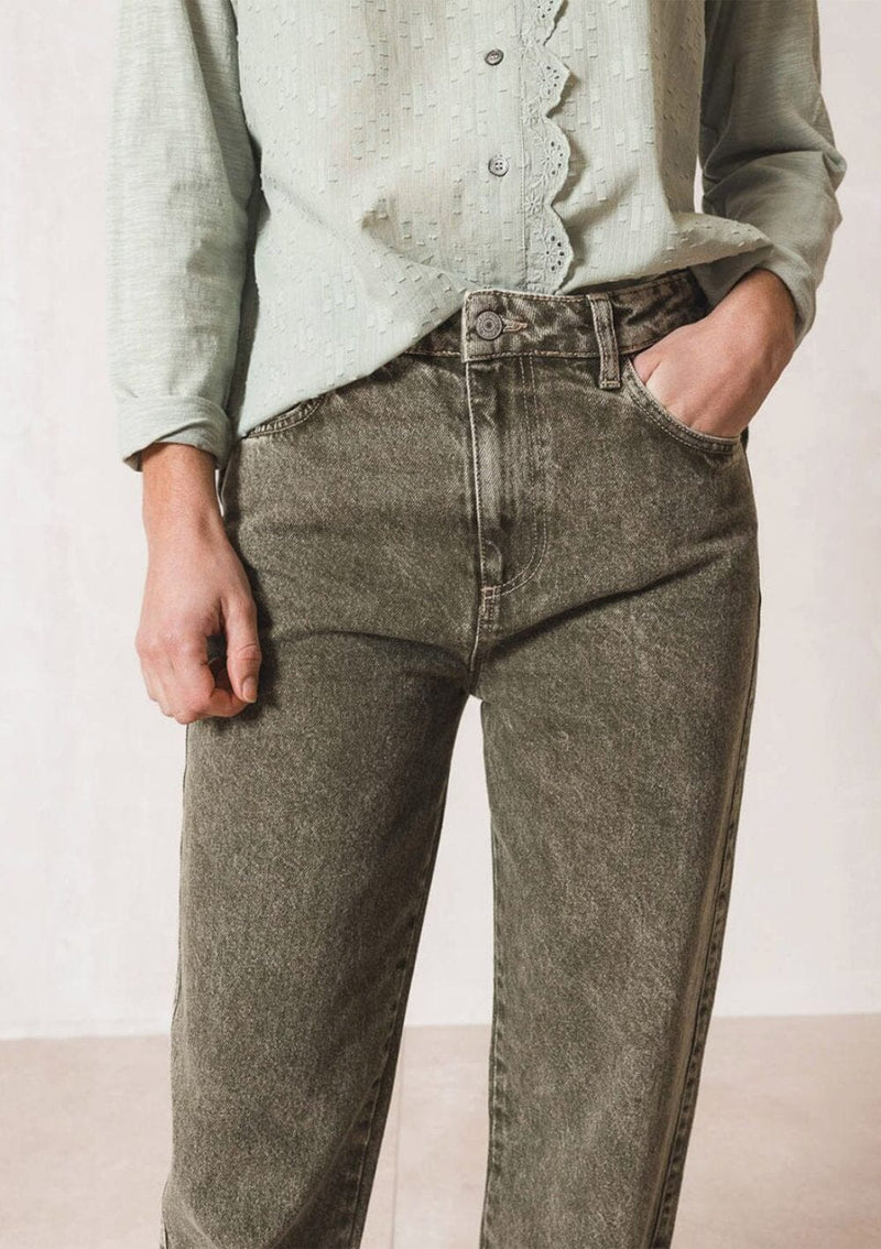 Washed Effect Khaki Jeans | Indi & Cold Jeans Indi & Cold