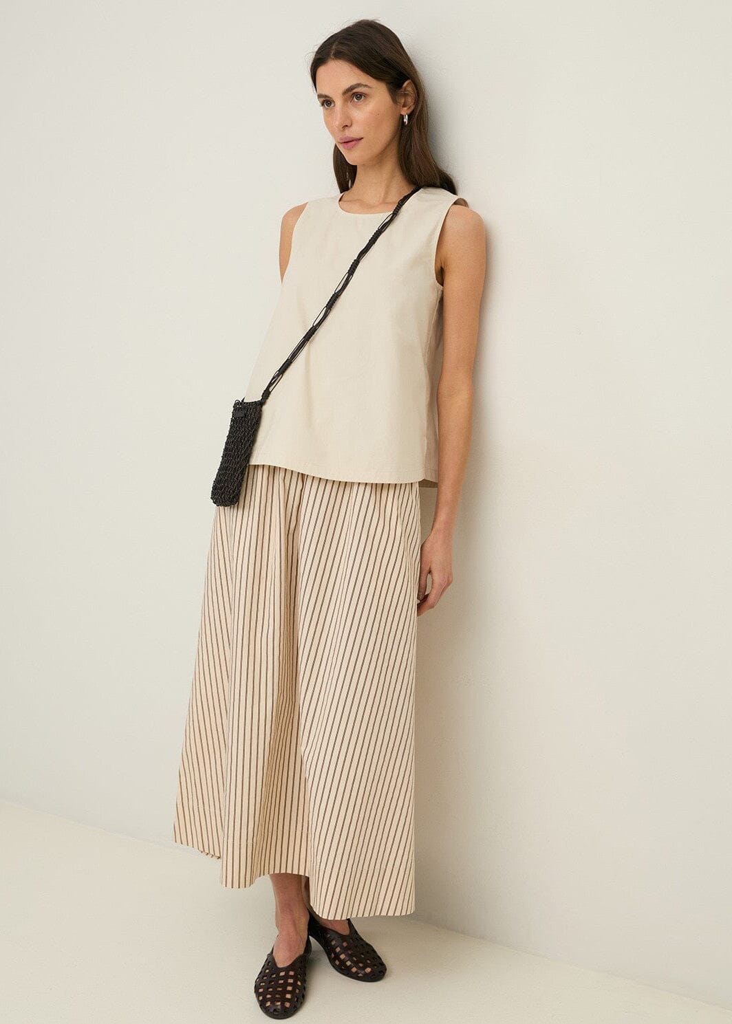 Midi Poplin Cotton Skirt | 44837 | Yerse Skirt Yerse