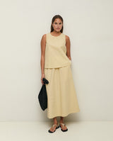 Midi Poplin Cotton Skirt | 44837 | Yerse Skirt Yerse