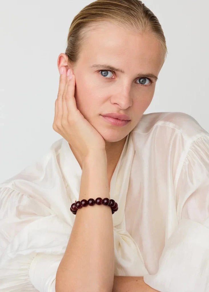 Mini Beads Flex Bracelet | Bordeaux Marble | Vanessa Baroni Bracelet Vanessa Baroni