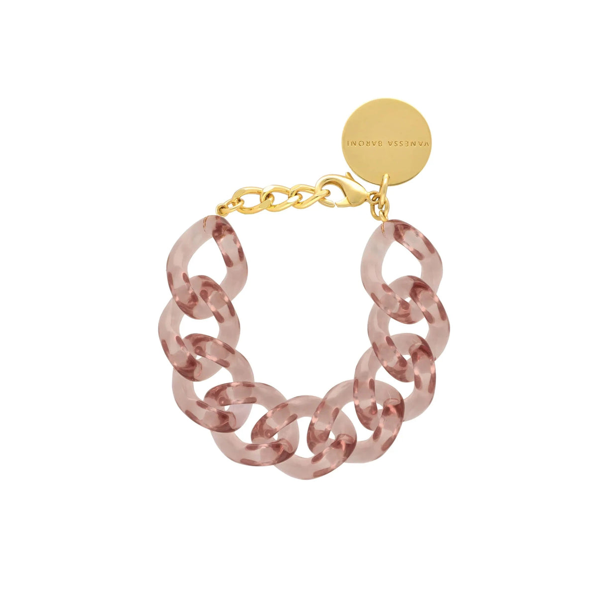 Mini Flat Chain Bracelet | Clear Taupe | Vanessa Baroni Bracelet Vanessa Baroni