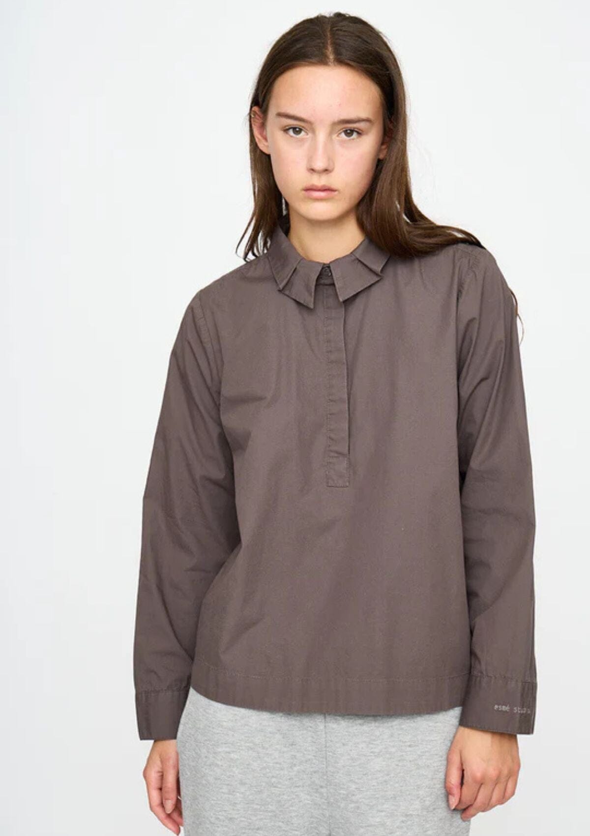 Mira LS Blouse | Dark Gull Grey | Esmé Studios Shirt Esmé Studios