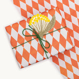 Orange Diamond Gift Wrap Hadley