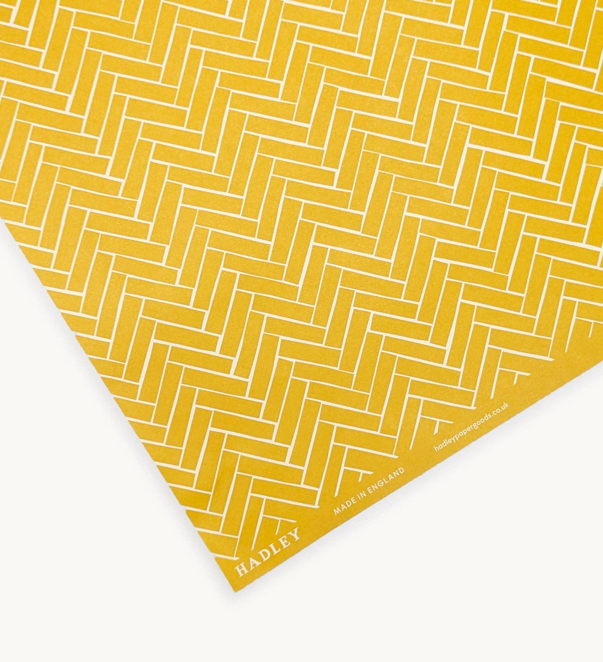 Parquet Flooring Gift Wrap, Model Makers Paper. Mustard. Hadley