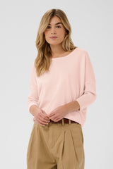 women's pink long sleeved top