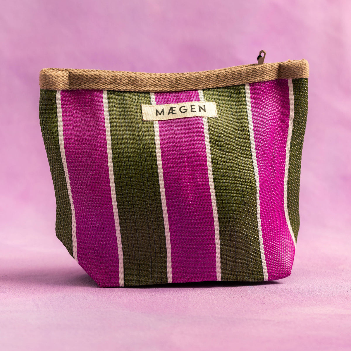 Pouch | Brown/ Olive/ Pink Toiletry Bag MÆGEN