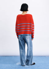 Pull IWAKI | Red & Blue Stripe Knit | FRNCH Jumper FRNCH