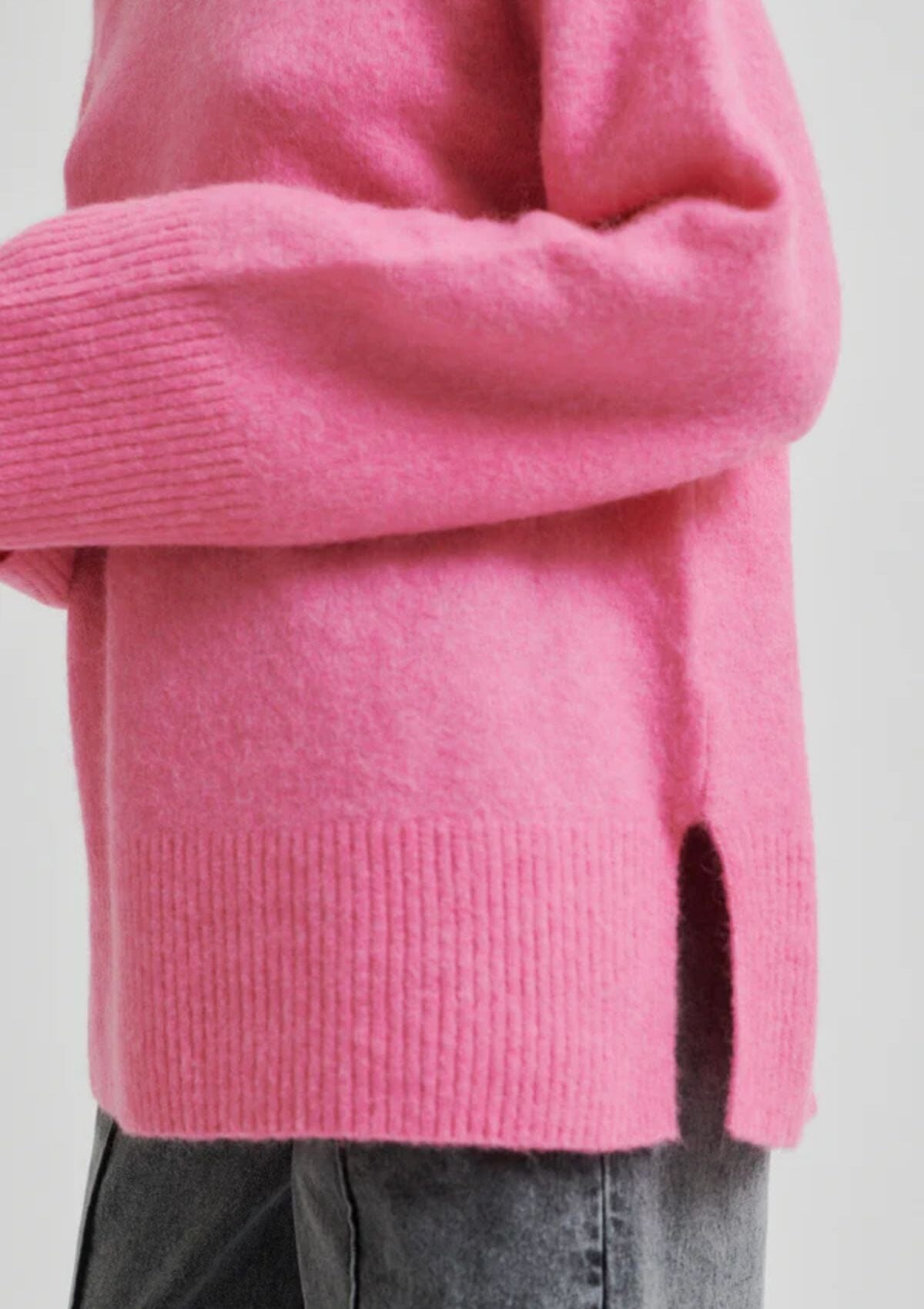 Roy Knit Raglan O-Neck | Pink Cosmos | Second Female Jumper Second Female