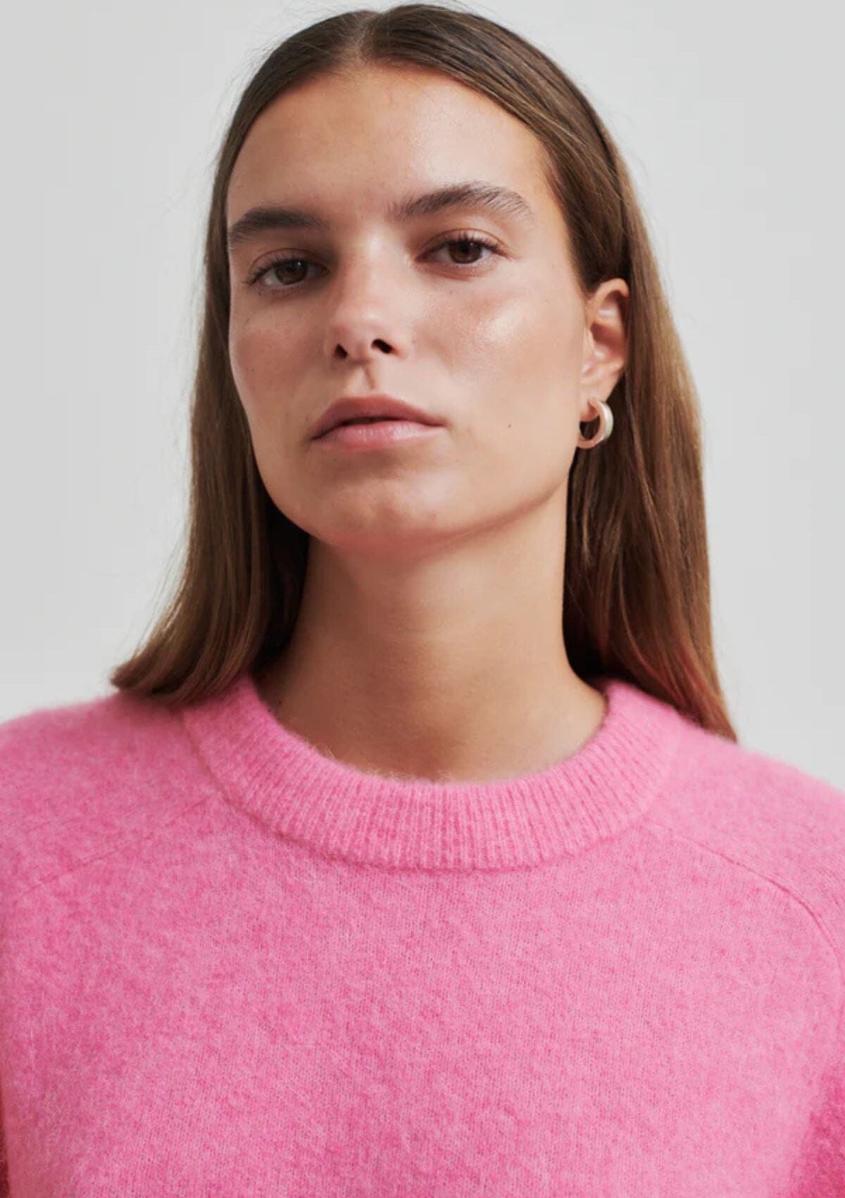 Roy Knit Raglan O-Neck | Pink Cosmos | Second Female Jumper Second Female