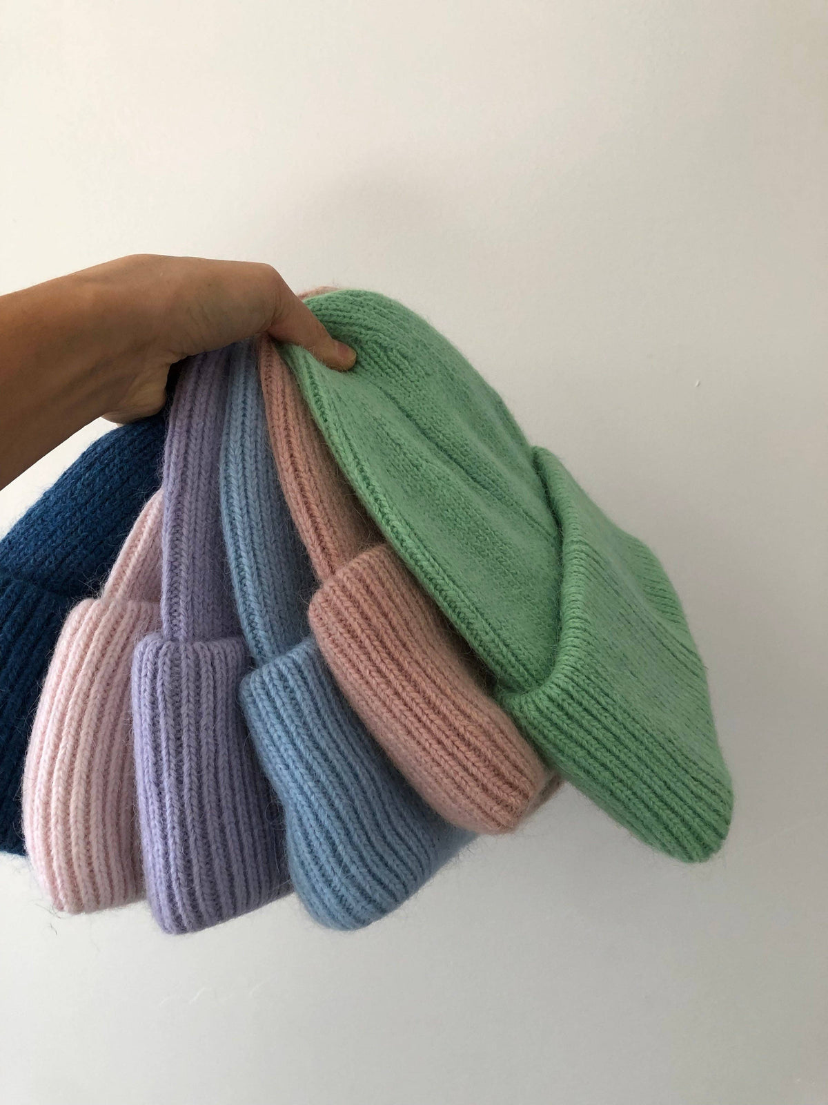 ROYAL ANGORA WOOL BEANIE - snow pastel Billy Bamboo