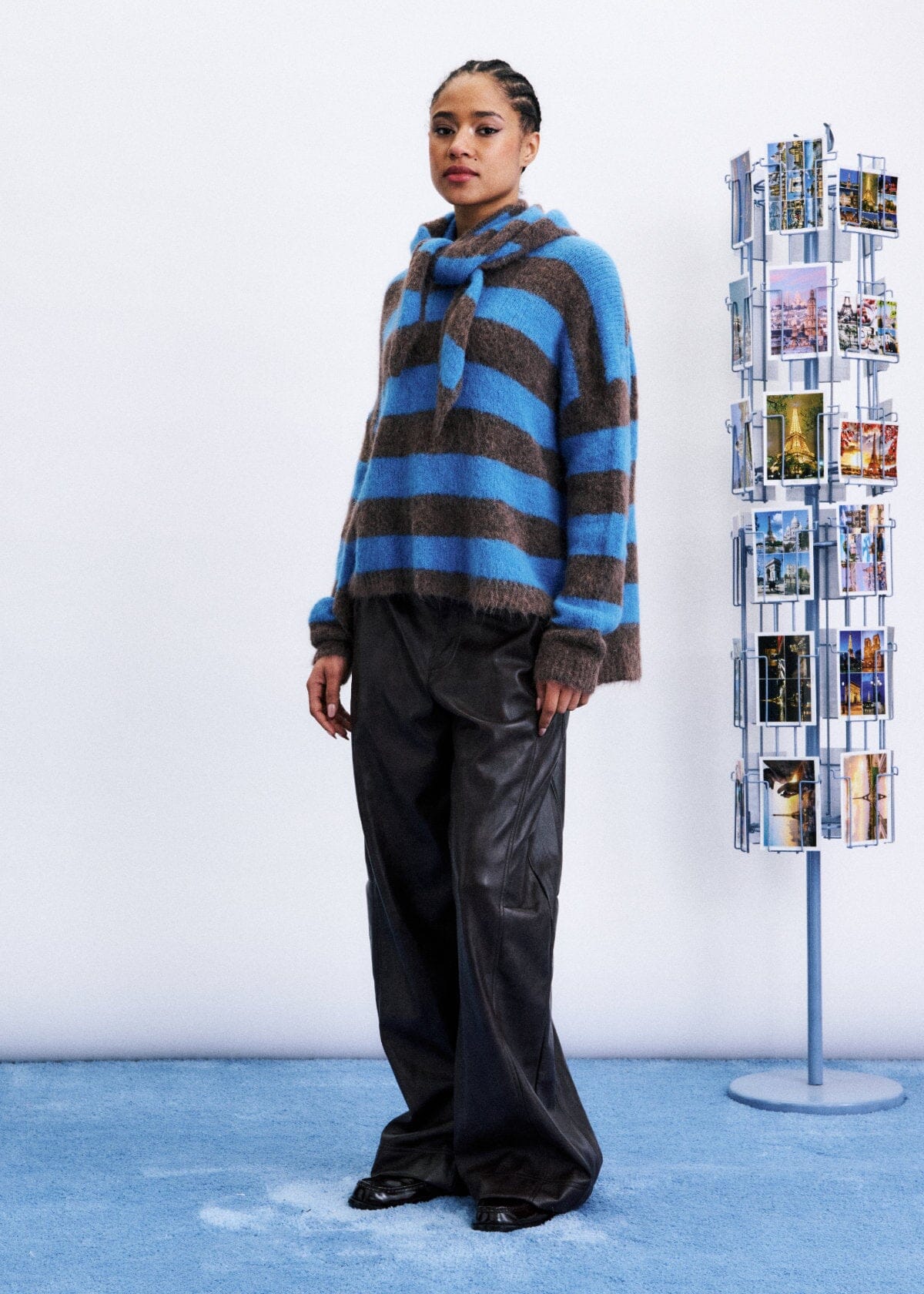 Set De Pull-Echarpe | Chunky Stripe Knit & Triangle Scarf | FRNCH Jumper FRNCH