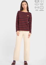 Striped Dot Long Sleeve Cotton T-Shirt | Loreak Mendian Long Sleeve T-Shirt Loreak Mendian
