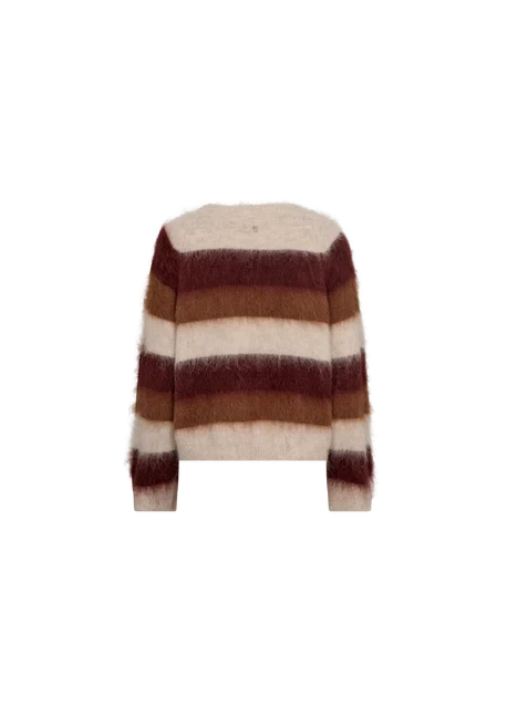 Suvi Stripe Knit | Russet Brown Jumper MOS MOSH