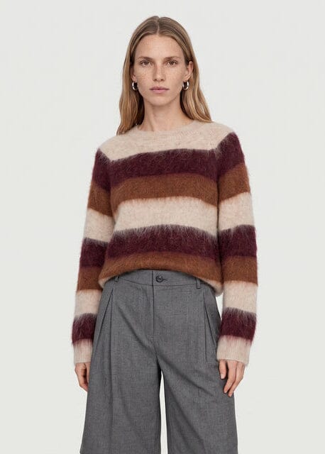 Suvi Stripe Knit | Russet Brown Jumper MOS MOSH