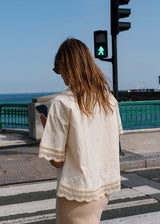 Embroidered Poplin Shirt | Indi & Cold