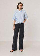 Embroidered Poplin Shirt | Indi & Cold