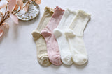 Women's Ruffle Mesh Cotton Socks Socks Happy Knits