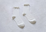 Women's Ruffle Mesh Cotton Socks Socks Happy Knits