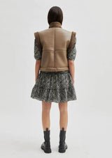 Agnese Faux Leather Teddy Waistcoat | Second Female Jacket Second Female