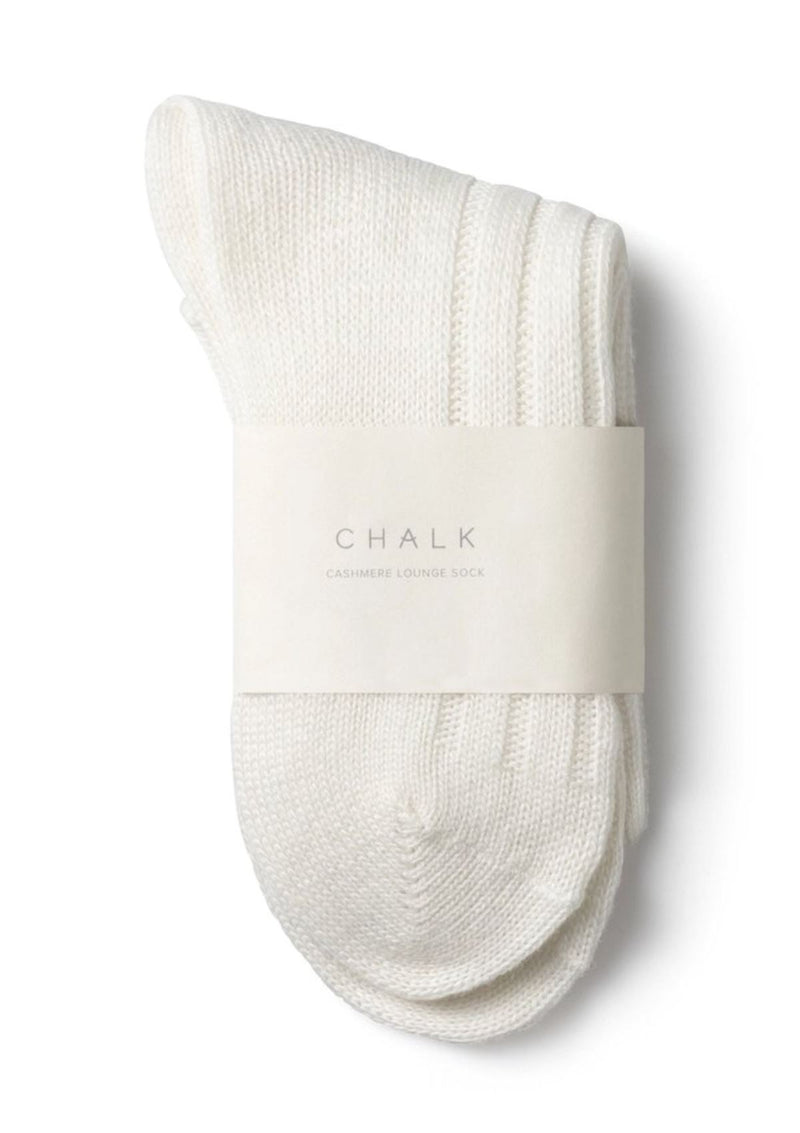 Cosy Cashmere Blend Cable Knit Socks | Chalk | Lounge Socks Socks Chalk