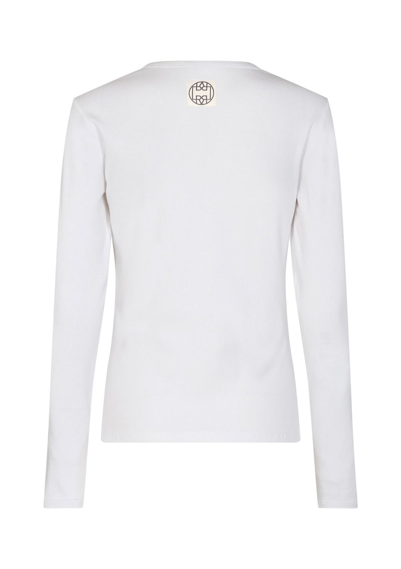 Cotton Ribbed Long Sleeve Top | Levete Room Long Sleeve T-Shirt Levete Room