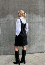 Leather Mini Pinafore Dress | Globa 26 | Levete Room Dress Levete Room