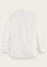 Oversized Style Organic Off White Cotton Shirt | Scotch & Soda Shirt Scotch & Soda