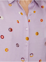 Nice Things Lilac Dot Shirt Shirt Nice Things