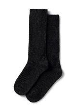 Wool Blend Rib Socks | Chalk Socks Chalk