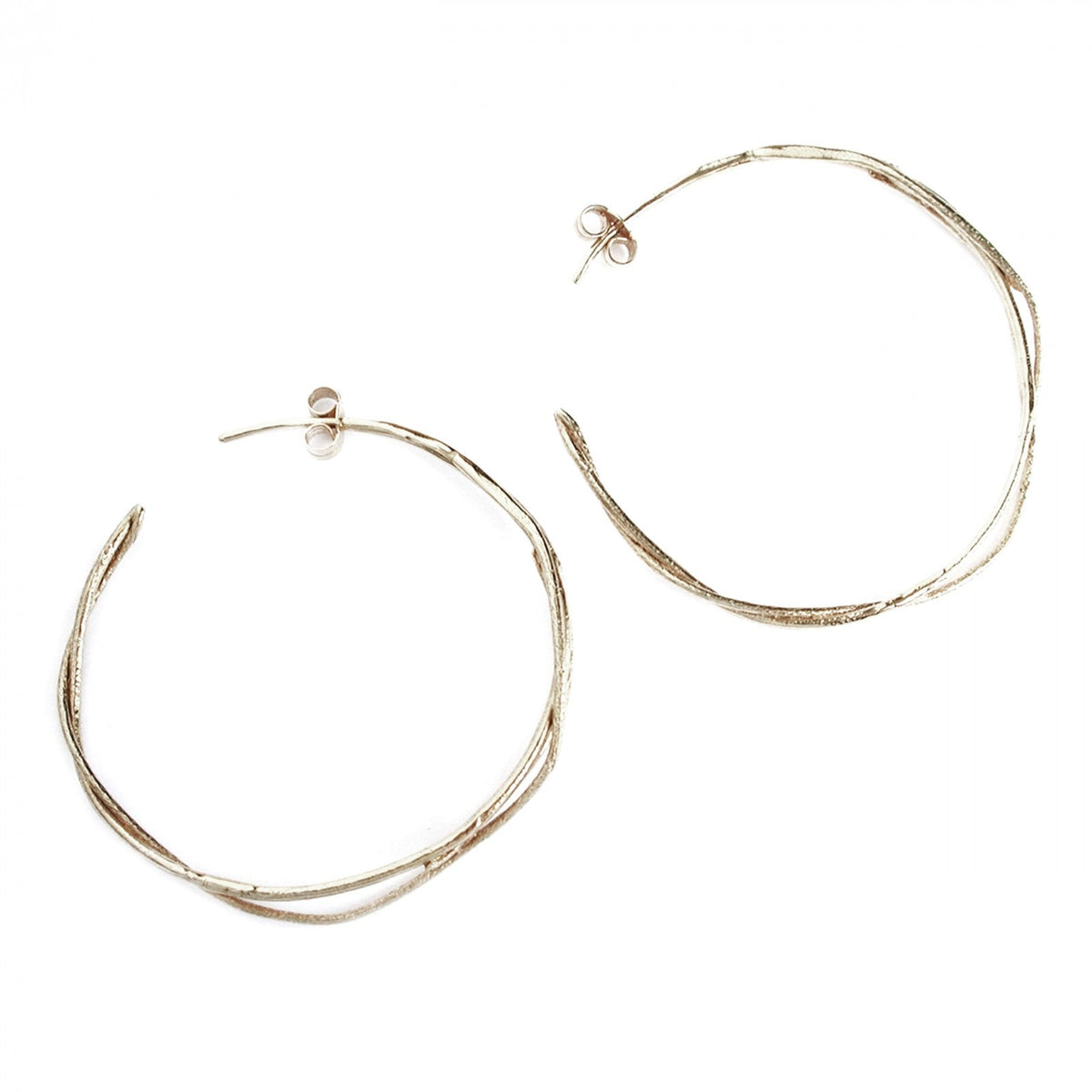 Alex Monroe Fine Twist Hoop Earrings Earrings Alex Monroe