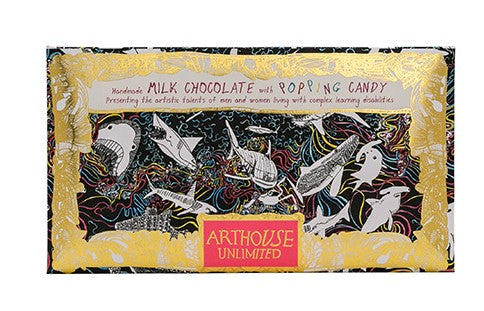 Arthouse Sharks Handmade Milk Chocolate with Popping Candy Chocolate Arthouse Unlimited