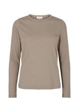 Cotton Ribbed Long Sleeve Top | Levete Room Long Sleeve T-Shirt Levete Room