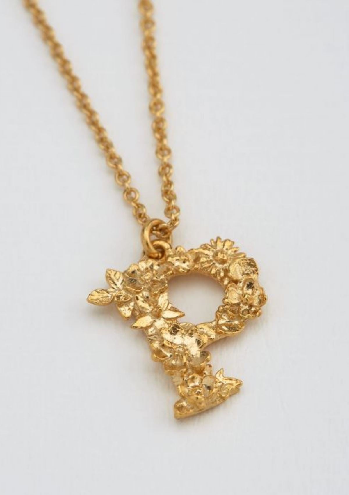 Floral Letters Gold Plated | Alex Monroe Necklace Alex Monroe