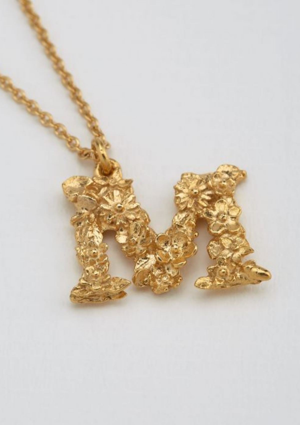 Floral Letters Gold Plated | Alex Monroe Necklace Alex Monroe