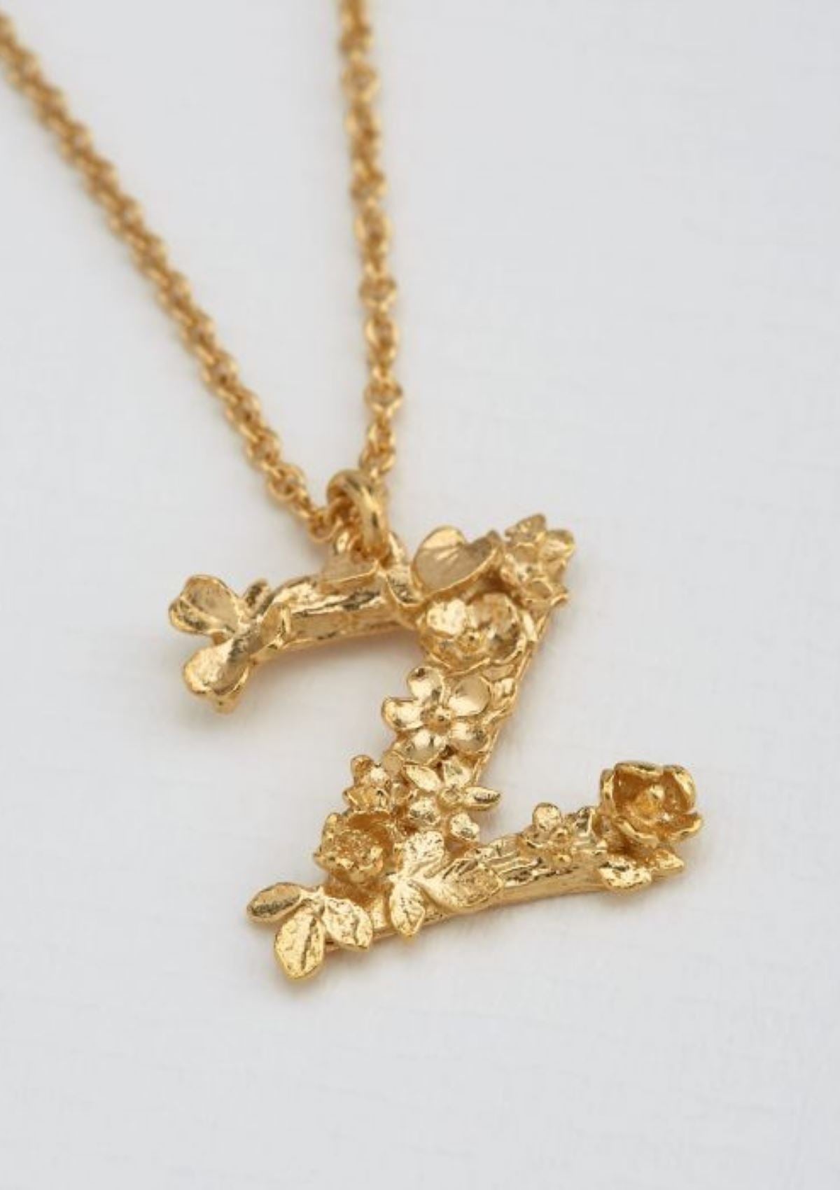 Floral Letters Gold Plated | Alex Monroe Necklace Alex Monroe