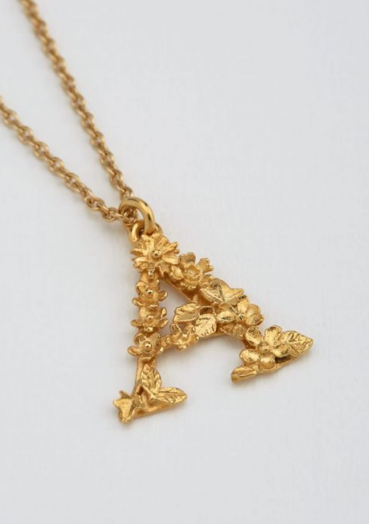 Floral Letters Gold Plated | Alex Monroe Necklace Alex Monroe