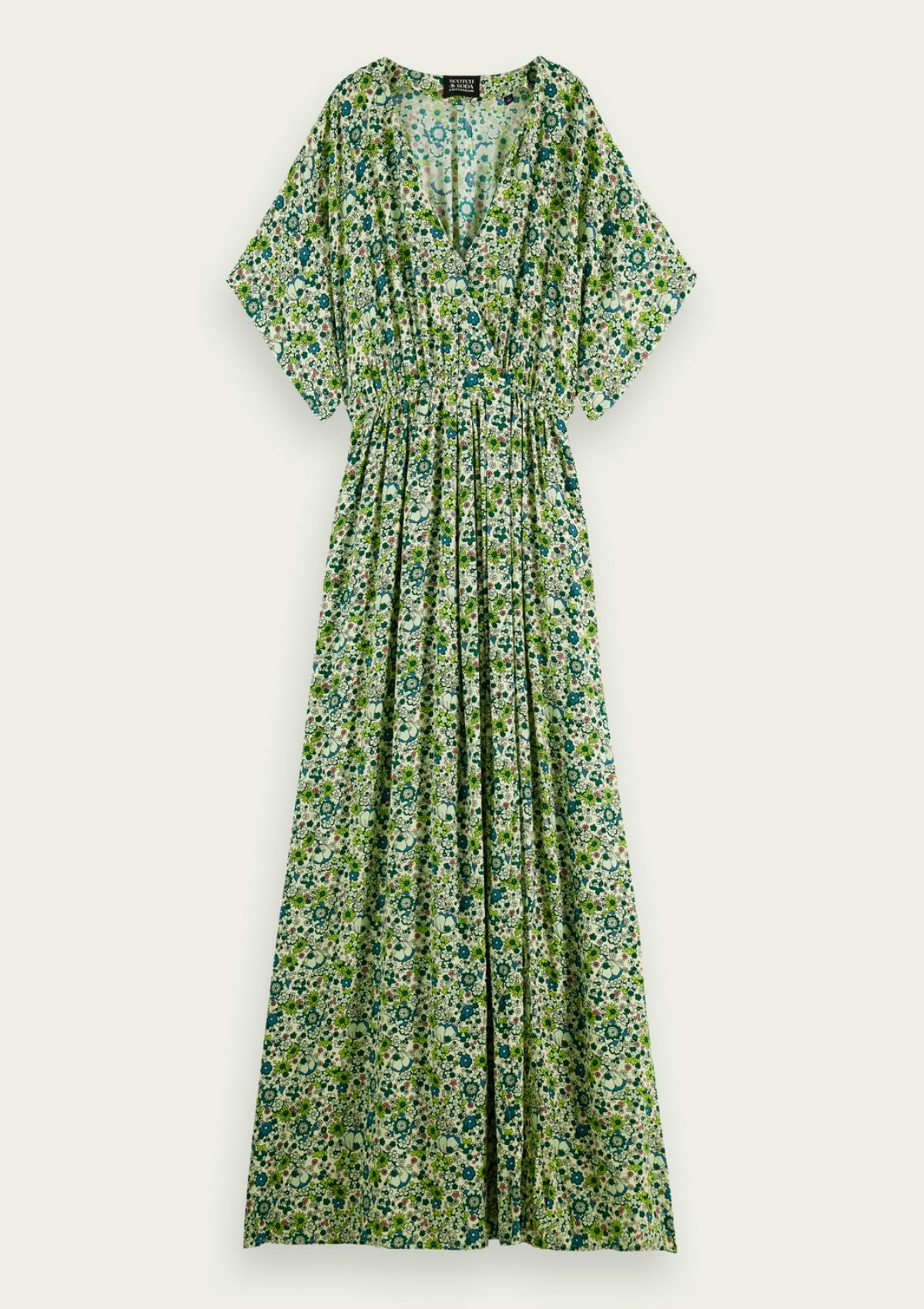 Floral V Neck Maxi Dress | Kimono Sleeved Floral | Scotch & Soda Dress scotch