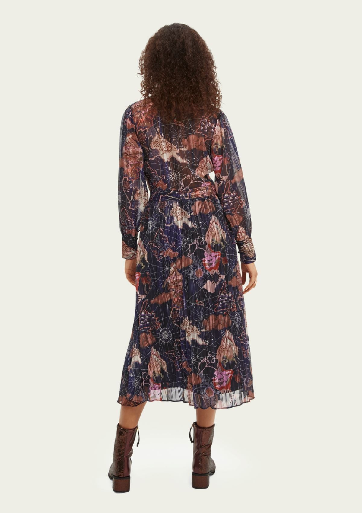 Midnight Navy Printed Midi Dress | Scotch & Soda Dress Scotch & Soda